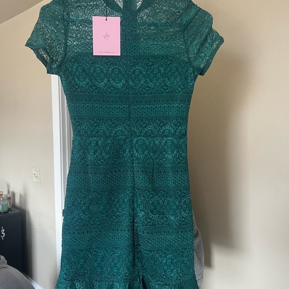 HELLO MOLLY green lace dress NWT - Picture 4 of 6